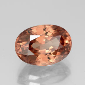 Zircone naturale arancione da 6,05 ct, taglio ovale, VVS