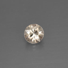 Zircone naturale giallo da 0,45 ct, taglio rotondo, VVS