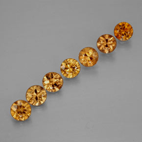 Zircone naturale giallo da  ct, taglio rotondo, VVS-VS