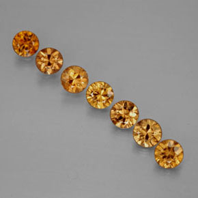 Zircone naturale giallo da  ct, taglio rotondo, VVS-VS