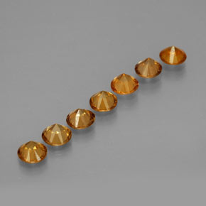 Zircone naturale giallo da  ct, taglio rotondo, VVS-VS