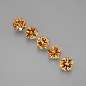 Zircone naturale giallo da  ct, taglio rotondo, VVS-VS