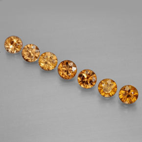 Zircone naturale oro da  ct, taglio rotondo, VVS-VS
