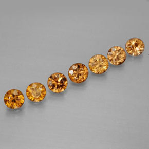 Zircone naturale oro da  ct, taglio rotondo, VVS-VS
