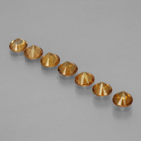 Zircone naturale oro da  ct, taglio rotondo, VVS-VS
