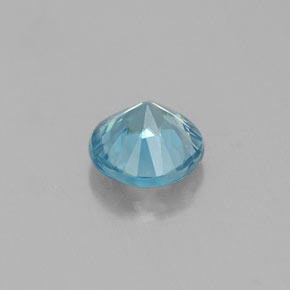 Zircone naturale blu da 0,33 ct, taglio rotondo, VVS