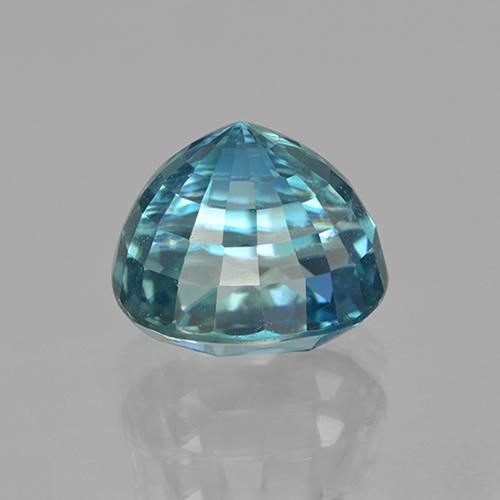 Zircone naturale turchese da 6,04 ct, taglio ovale, VVS