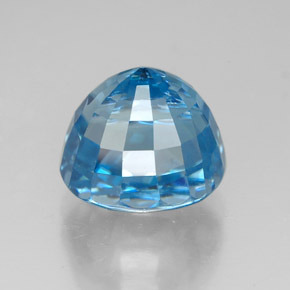 Zircone naturale blu da 7,38 ct, taglio ovale, VVS