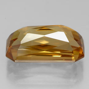 Zircone naturale giallo da 8,32 ct, taglio smeraldo, VVS