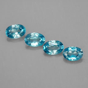 Zircone naturale blu da  ct, taglio ovale, VVS