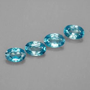 Zircone naturale blu da  ct, taglio ovale, VVS