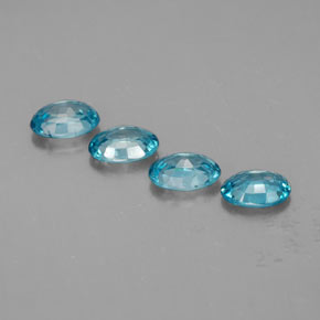 Zircone naturale blu da  ct, taglio ovale, VVS
