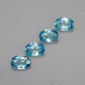 Zircone naturale blu da  ct, taglio ovale, VVS