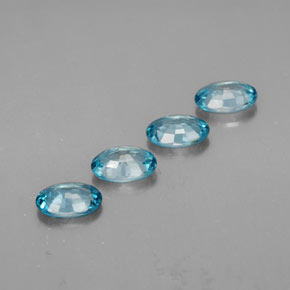 Zircone naturale blu da  ct, taglio ovale, VVS