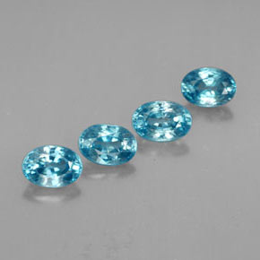 Zircone naturale blu da  ct, taglio ovale, VVS