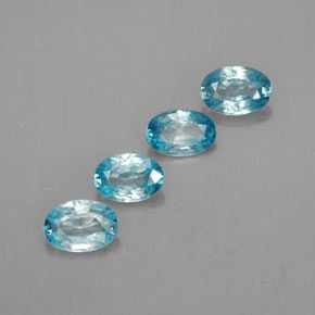 Zircone naturale blu da  ct, taglio ovale, VVS