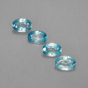 Zircone naturale blu da  ct, taglio ovale, VVS