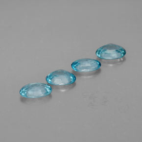 Zircone naturale blu da  ct, taglio ovale, VVS