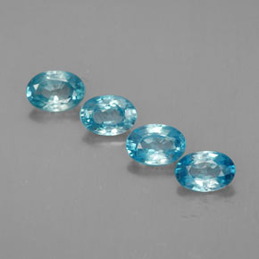 Zircone naturale blu da  ct, taglio ovale, VVS