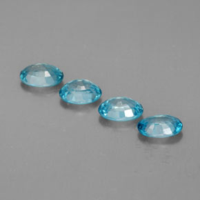 Zircone naturale blu da  ct, taglio ovale, VVS