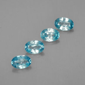 Zircone naturale blu da  ct, taglio ovale, VVS-VS