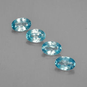 Zircone naturale blu da  ct, taglio ovale, VVS-VS