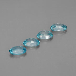 Zircone naturale blu da  ct, taglio ovale, VVS-VS