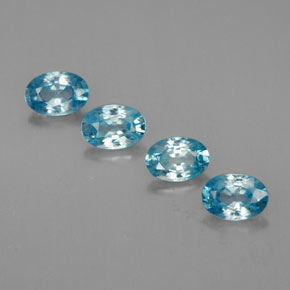 Zircone naturale blu da 2,74 ct, taglio ovale, VVS