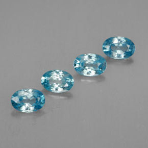 Zircone naturale blu da 2,74 ct, taglio ovale, VVS