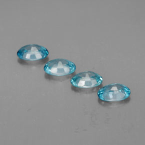Zircone naturale blu da 2,74 ct, taglio ovale, VVS