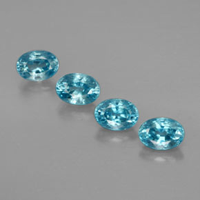 Zircone naturale blu da  ct, taglio ovale, VVS