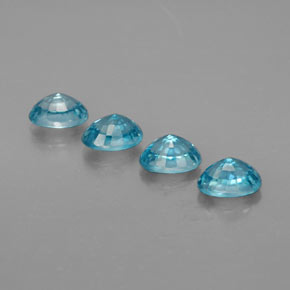 Zircone naturale blu da  ct, taglio ovale, VVS