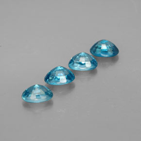 Zircone naturale blu da  ct, taglio ovale, VVS