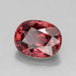Zircone Rosso tendente al rosa naturale da 3.29 ct, Taglio ovale, VVS-VS