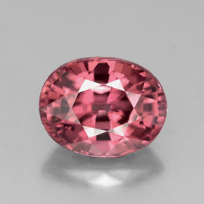 Zircone naturale rosa da 3,22 ct, taglio ovale, VVS