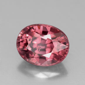 Zircone naturale rosa da 3,22 ct, taglio ovale, VVS