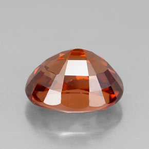 Zircone naturale arancione da 3,64 ct, taglio ovale, VVS