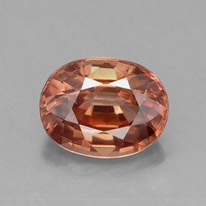 Zircone naturale arancione da 3,10 ct, taglio ovale, VVS