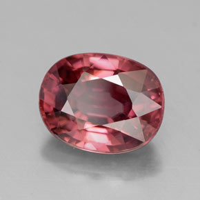 Zircone naturale rosa da 3,35 ct, taglio ovale, VVS