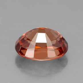 Zircone naturale arancione da 3,38 ct, taglio ovale, VVS