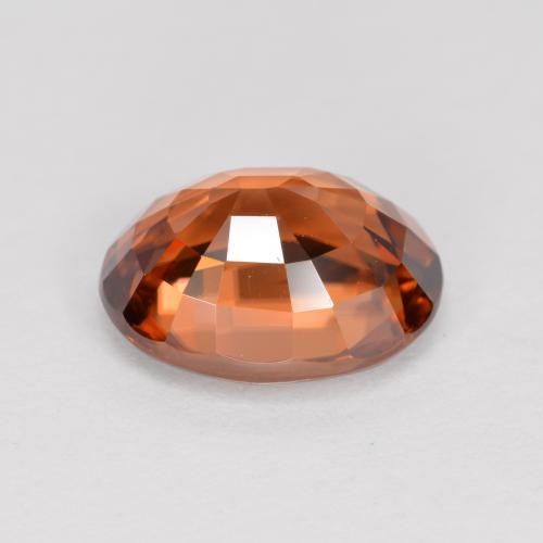 Zircone naturale arancione da 3,05 ct, taglio ovale, VVS