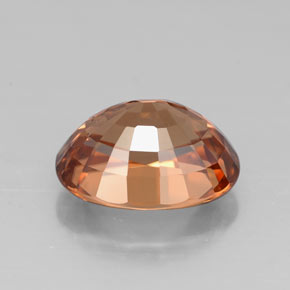 Zircone naturale arancione da 3,14 ct, taglio ovale, VVS-VS