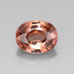 Zircone naturale arancione da 3,26 ct, taglio ovale, VVS