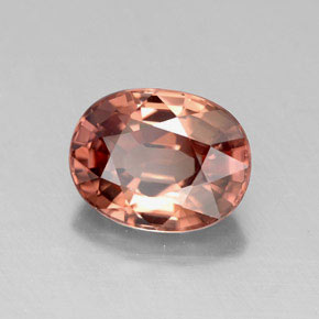 Zircone naturale arancione da 3,26 ct, taglio ovale, VVS