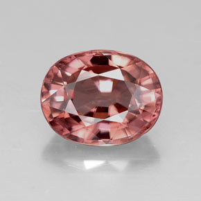 Zircone naturale rosa da 3,26 ct, taglio ovale, VVS