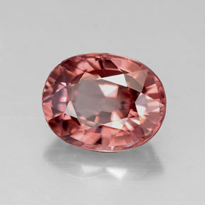 Zircone naturale rosa da 3,26 ct, taglio ovale, VVS