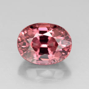 Zircone naturale rosa da 3,58 ct, taglio ovale, VVS