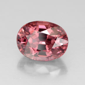 Zircone naturale rosa da 3,58 ct, taglio ovale, VVS