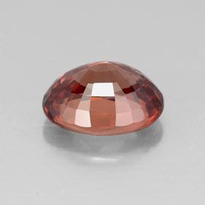 Zircone naturale rosso da 3,10 ct, taglio ovale, VVS