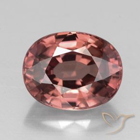 Zircone naturale rosso da 3,33 ct, taglio ovale, VVS